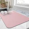HotLive Dish Drying Mat for Kitchen Counter, Heat Resistant Drainer Mats with Non-slip Rubber Backed, Hide Stain Kitchen Super Absorbent Draining Mat, Easy to Clean Dish Rack Pad, Pink 16"x18" view 1
