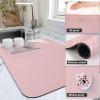 HotLive Dish Drying Mat for Kitchen Counter, Heat Resistant Drainer Mats with Non-slip Rubber Backed, Hide Stain Kitchen Super Absorbent Draining Mat, Easy to Clean Dish Rack Pad, Pink 16"x18" view 3
