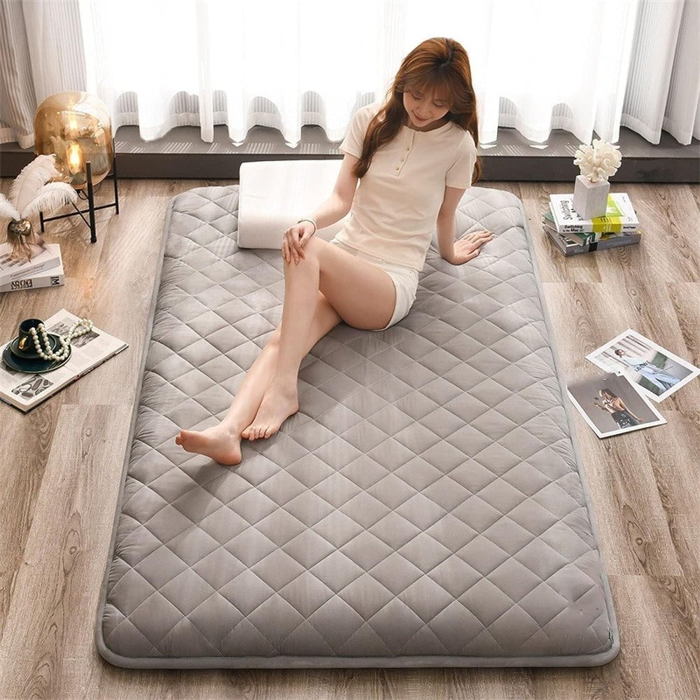Japanese Floor Mattress,Roll Up Mattress Sleeping Tatami Mat Floor Lounger Guest Bed, Portable and Foldable Camping Mattress, Roll Up Student Dormitory Sleeping Mattress