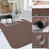 HotLive Dish Drying Mat for Kitchen Counter, Heat Resistant Drainer Mats with Non-slip Rubber Backed, Hide Stain Kitchen Super Absorbent Draining Mat, Easy to Clean Dish Rack Pad, Brown 18"x28" view 3