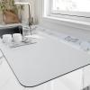 HotLive Dish Drying Mat for Kitchen Counter, Heat Resistant Drainer Mats with Non-slip Rubber Backed, Hide Stain Kitchen Super Absorbent Draining Mat, Easy to Clean Dish Rack Pad, Light Grey 16"x18" view 1
