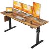 Agilestic Electric Standing Desk, 60 x 24 Inches Height Adjustable Desk, Sit Stand up for Work Office Home, Ergonomic Rising Computer Table with Memory Preset, Rustic Brown view 1