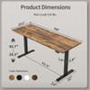 Agilestic Electric Standing Desk, 60 x 24 Inches Height Adjustable Desk, Sit Stand up for Work Office Home, Ergonomic Rising Computer Table with Memory Preset, Rustic Brown view 4