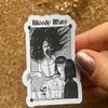 Bloody Mary Sticker Urban Legends Sticker Horror Story Sticker Black and White Sticker Creepy Sticker Scary Sticker - Matte Finish view 1
