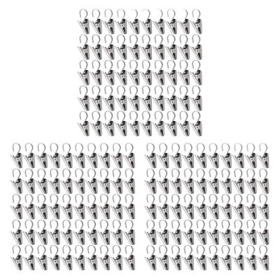FUGGY Stainless Steel Curtain Clips with Hooks 50 PCS for Curtains Photo Home Decor Outdoor Party Cable Holder