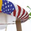 AMAZWI American Spain Flag Round Fitted Tablecloth,Table Cover with Elastic Edge,Waterproof Table Cloth for Party Picnic view 3