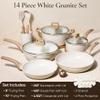 CAROTE 14 Pcs Pots and Pans Set Nonstick,Cookware Set Kitchen Cooking Set with Utensil and Pan Protectors view 2