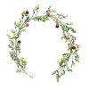 BEIJIALY Artificial Vines Fake Greenery Garland, Spring Summer Faux Fruit Vine Garlands, Hanging Plant Greenery Fruit Garland for Front Door Mantle Wedding Decor(Green Apple) view 1