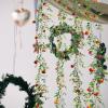BEIJIALY Artificial Vines Fake Greenery Garland, Spring Summer Faux Fruit Vine Garlands, Hanging Plant Greenery Fruit Garland for Front Door Mantle Wedding Decor(Green Apple) view 3