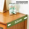 MAAOBR Display Cabinet with Acrylic Door, 2/3/4 Tier Bamboo Curio Cabinet for Collectibles, Figures & Books, Modern Display Shelf Bookcase for Living Room Bedroom(C,4th Floor) view 4