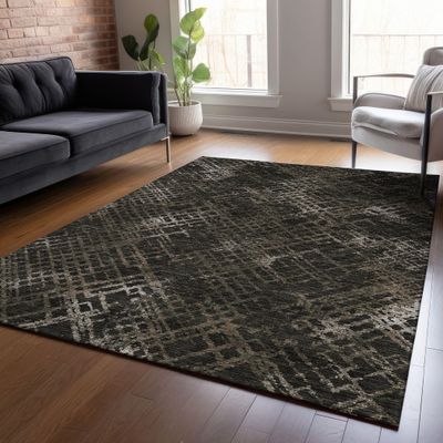 Addison Rugs Chantille ACN825 Brown 10' x 14' Indoor/Outdoor, Machine Washable, Easy Clean, Non Shedding, Bedroom, Living Room, Dining Room, Kitchen, Patio Rug