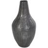 Deco 79 Metal Decorative Vase Snakeskin Inspired Centerpiece Vase with Dimensional Wavy Accents, Flower Vase for Home Decoration 7" x 7" x 13", Black view 1