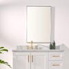 ARIEL Stainless Steel Frame Wall Mirror 20" x 30" inch, Premium Silver Backed Floating Glass Panel, Distortion Free, 2" Deep Set Frame, Square Corners, Vertical & Horizontal Hanging - Brushed Nickel view 1