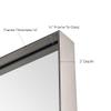 ARIEL Stainless Steel Frame Wall Mirror 20" x 30" inch, Premium Silver Backed Floating Glass Panel, Distortion Free, 2" Deep Set Frame, Square Corners, Vertical & Horizontal Hanging - Brushed Nickel view 2