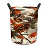 Autumn Pinecone Large Laundry Hamper Foldable Waterproof Dirty Clothes Basket Dorm Clean Laundry Baskets view 3