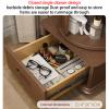 Bookshelf with Storage, Rotating Bookshelf Tower, Small Bookcase Bedside Table with Wheels, Wooden Bookcases, Bedside Storage Shelves, Suitable for Bedrooms, Living Rooms, Etc. view 4