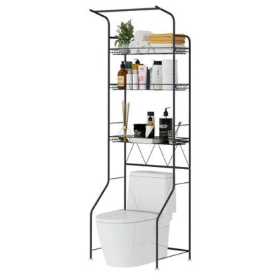 GAMAK Bathroom Toilet Shelf Stand, Laundry Room Shelf Organizer Rack, Space Saver Toilet Shelf Bathroom Storage Organizer for Over Toilet Storage and Bathroom Shelf