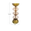 Bloomingville Reclaimed Glass and Metal Decorative Pillar Candle Holder, Gold and Pink view 2
