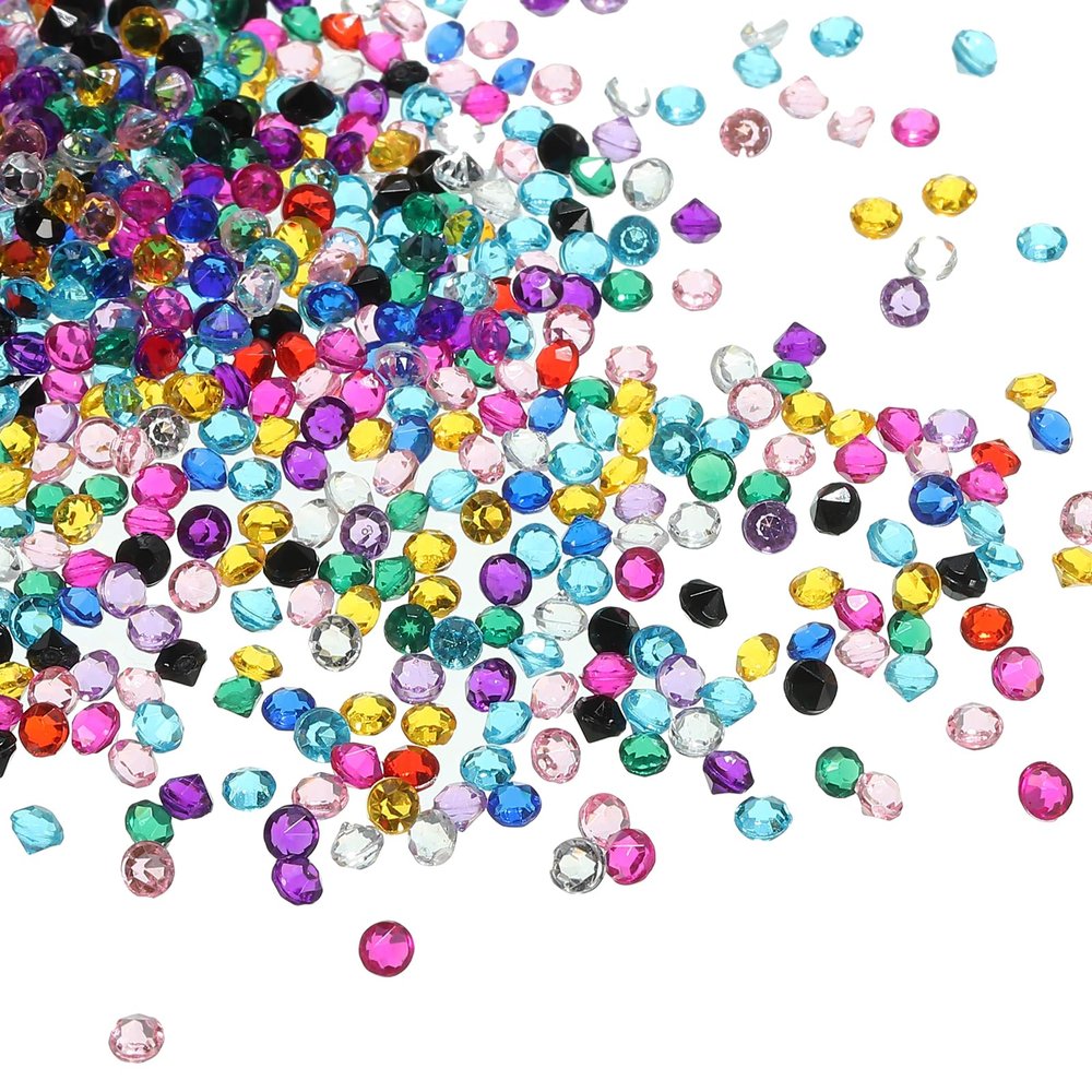 PATIKIL 6000Pcs Acrylic Wedding Diamonds 3mm Table Scatter Confetti Crystals Vase Fillers Gems for Table Centerpiece Bridal Shower Party, Multicolor