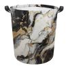 Black White Gold Marble Laundry Basket Hamper Bag Dirty Clothes Storage Bin Waterproof Foldable Toy Organizer for Bedroom Clothes Toys Basket view 1