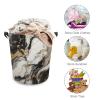 Black White Gold Marble Laundry Basket Hamper Bag Dirty Clothes Storage Bin Waterproof Foldable Toy Organizer for Bedroom Clothes Toys Basket view 3