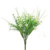 10 PCS Artificial Fern Leaf, Fake Plants Outdoor, Fake Bushes UV Resistant Artificial Flowers Greenery Shrubs Faux Greenery for Outdoor Garden Patio Yard Decor,Milfoil (White) view 1