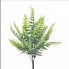 10 PCS Artificial Fern Leaf, Fake Plants Outdoor, Fake Bushes UV Resistant Artificial Flowers Greenery Shrubs Faux Greenery for Outdoor Garden Patio Yard Decor,Milfoil (White) view 3