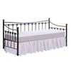 Daybed Skirt Dust Ruffle Split Corners 100% Organic Cotton with 14 Inch Drop Day Bed Skirts - White view 1