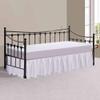 Daybed Skirt Dust Ruffle Split Corners 100% Organic Cotton with 14 Inch Drop Day Bed Skirts - White view 2