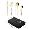 SEELLODGE Silverware Flatware Cutlery Set, 24 Piece Stainless Steel Cutlery Steak Knife, Fork And Spoon Gift Box Set (Color : Rose gold) view 2