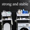 GAMAK Bathroom Shelf Over Toilet White, Toilet Shelf Rack Short 2-Tier Bathroom Organizer Shelf Over Toilet, Freestanding Space Saver Toilet Stands with Hooks (Size : Small) view 2