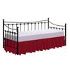 Daybed Skirt Dust Ruffle Split Corners 100% Egyptian Cotton with 19 Inch Drop Day Bed Skirts - Burgundy view 1