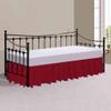 Daybed Skirt Dust Ruffle Split Corners 100% Egyptian Cotton with 19 Inch Drop Day Bed Skirts - Burgundy view 2