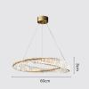 SteFik Modern Luxury Crystal LED Ceiling Hanging Lamp Novel Decorated Pendant Lamp Compatible with Dining Room Living Room Kitchen Gold Chandelier with Adjustable Cord Interesting Life,Pendant view 3