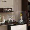 LASOA 6x4x4 in Acrylic Display Case, 2.0mm Thick Dustproof Display Box with Glossy Black Base & LED Light, UV-Resistant Showcase for Action Figures and Collectibles view 3