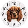 COCOKEN 12 Inch PVC Wall Clock Sussex Spaniel Digital Wall Clock Pet Dog Large Clock Wall Decorations for Bedroom Office School Decorations view 1