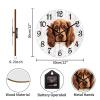 COCOKEN 12 Inch PVC Wall Clock Sussex Spaniel Digital Wall Clock Pet Dog Large Clock Wall Decorations for Bedroom Office School Decorations view 3