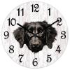 COCOKEN Curly-Coated Retriever Wooden Wall Clock Puppy Doggy Quiet Digital Round Wall Clock Wood Clock Stylish Wall Decor Home Decor Clock for Dining Room Farmhouse view 1