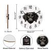 COCOKEN Curly-Coated Retriever Wooden Wall Clock Puppy Doggy Quiet Digital Round Wall Clock Wood Clock Stylish Wall Decor Home Decor Clock for Dining Room Farmhouse view 3
