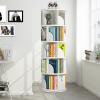 BXKCFYBSQ 5-Layer Rotating Bookshelf CD Storage Rack, 360 Rotating Bookcase, Floor-Standing Wooden Bookshelf for Home/Office/Study view 1