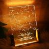 Custom Star Map Night Light,Personalized Constellation Chart Lamp by Date and Location,Star Map Night Light,Gift for Boyfriend/Girlfriend,Birthday,Valentine,Anniversary (Square,8 * 6.5in-1-color) view 2