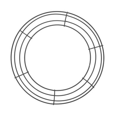 LIFKOME 3pcs Round Iron Wreath Frame Wire Craft for Christmas Garland Decoration Metal Wreath Forms for Home Decor Black Making Supplies
