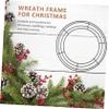 LIFKOME 3pcs Round Iron Wreath Frame Wire Craft for Christmas Garland Decoration Metal Wreath Forms for Home Decor Black Making Supplies view 3