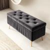 Bedroom bench with storage,upholstered storage bench,entry storage bench,wooden storage bench,small entryway bench,foyer bench,hallway storage,living room storage bench,end of bed ottoman bench ( Colo view 1
