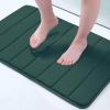 Buganda Memory Foam Bath Mat, 24" x 16", Ultra Soft and Non-Slip Bathroom Rugs, Water Absorbent and Machine Washable Bath Rug for Bathroom, Shower, and Tub, Dark Green view 1