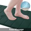 Buganda Memory Foam Bath Mat, 24" x 16", Ultra Soft and Non-Slip Bathroom Rugs, Water Absorbent and Machine Washable Bath Rug for Bathroom, Shower, and Tub, Dark Green view 3