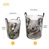 Laundry Hamper with Handles Laundry Basket Koala Round Laundry Baskets Circular Hamper for Bathroom Organizer Basket Lightweight Storage Baskets for Bathroom view 2