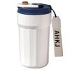15 oz Smart LED Temperature Display Stainless Steel Vacuum Coffee Cup with Ceramic Liner,Coffee Travel Mug Spill Proof with LED Temperature Display Lid,Coffee Cups for Keep Hot/Ice (Blue, 15 oz) view 1