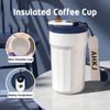 15 oz Smart LED Temperature Display Stainless Steel Vacuum Coffee Cup with Ceramic Liner,Coffee Travel Mug Spill Proof with LED Temperature Display Lid,Coffee Cups for Keep Hot/Ice (Blue, 15 oz) view 2
