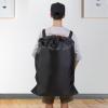 BILIKEYU Black Backpack Laundry Bag with Shoulder Straps Large Travel Backpacks Extrawith Drawstring Closure for College Travel Laundromat Apartment Outdoor Storage Bag Clear (Black, One Size) view 4